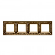 Рамка на 4 поста гор./верт., цвет bright patina