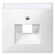 Накладка 1-ая тел/комп Rj11/Rj45 розетки наклонная System Design Merten полярно-белый