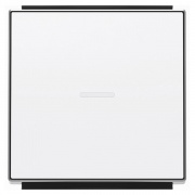 Клавиша для 1-клавишных выключателей с линзой подсветки ABB Sky, альпийский белый (8501.3 BL)