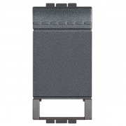 LivingLight Клавиша с 2 отверстиями для вставки символа, размер 1 модуль, цвет антрацит