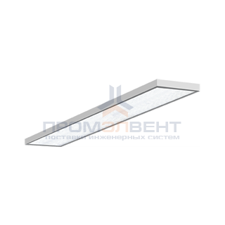 Светодиодный светильник "ВАРТОН" A270 2.0 офисный встраиваемый/накладной 30 Вт 6500К 1195*180*50 мм IP40 с опаловым рассеивателем белый