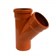 Тройник 45° для наружной канализации СИНИКОН НПВХ - 110