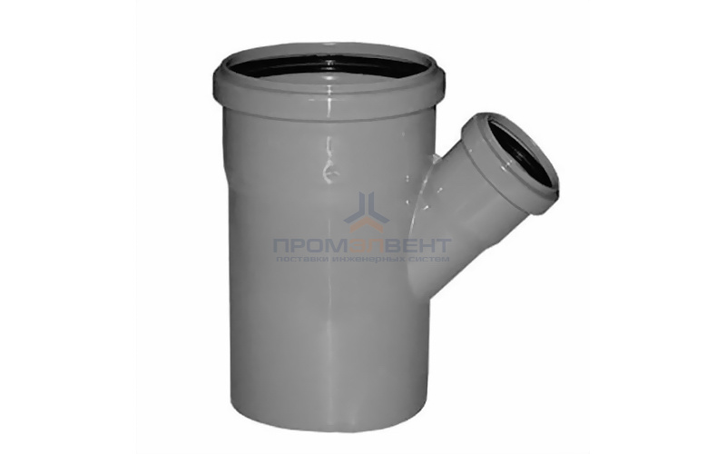 Тройник 67° редукционный для внутренней канализации Valsir - 110 x 40