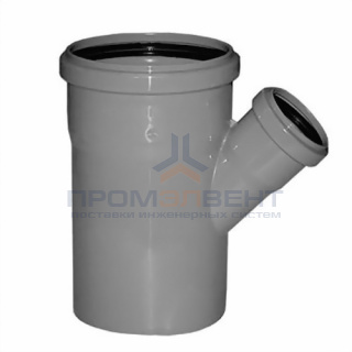 Тройник 67° редукционный для внутренней канализации Valsir - 40 x 32
