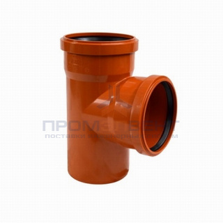 Тройник 87° переходной для наружной канализации СИНИКОН НПВХ - 200 x 110
