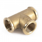Тройник латунный резьбовой равнопроходный STOUT (ВР) - 2"1/2