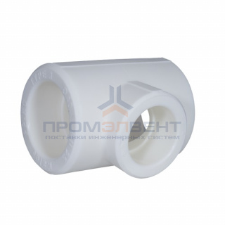 Тройник переходной KALDE - 75 x 25 x 75 (для полипропиленовых труб под пайку, цвет белый)