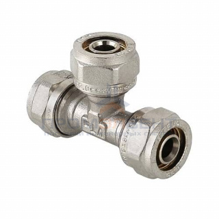 Тройник переходной VALTEC VTm.331 - 26 x 16 x 26 (винтовой, для металлопластиковых труб)