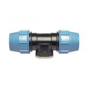 Тройник с переходом на внутреннюю резьбу UNIDELTA 1007 - 110 x 3" (винтовой, для труб ПНД)