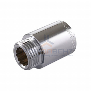 Удлинитель резьбовой Tiemme 1530C - 1/2", длина 25 мм (НР/ВР, латунь хромированная)