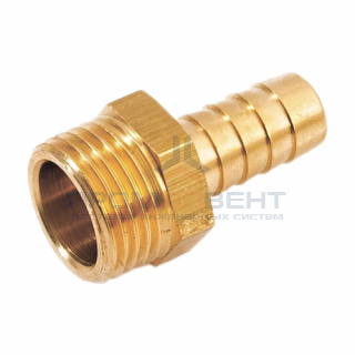 Штуцер комбинированный с наружной резьбой STOUT - 1/2" x 25 мм (латунь без покрытия)