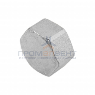 Заглушка латунная с внутренней резьбой STOUT - 1" (никелированная)