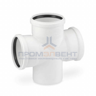 Крестовина одноплоскостная 87° REHAU RAUPIANO PLUS - 110 (для системы внутренней канализации)