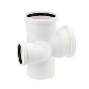 Крестовина с уменьшенным проходом слева REHAU RAUPIANO PLUS - 110 x 75 (для внутренней канализации)