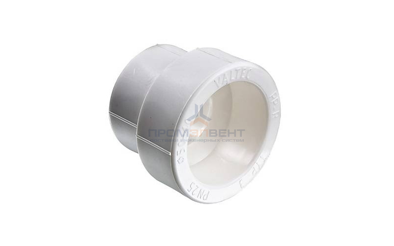 Муфта редукционная VALTEC VTp.705 - 75 x 50 (для полипропиленовых труб под пайку, цвет белый)