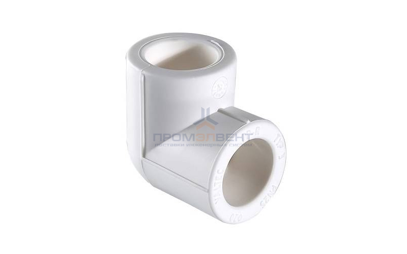 Отвод 90° VALTEC VTp.751 - 63 (для полипропиленовых труб под пайку, цвет белый)