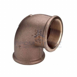 Отвод 90° редукционный Viega 3090 - 3/4" x 1/2" (ВР/ВР, резьбовой, бронза без покрытия)