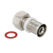 Переход на накидную гайку VALTEC VTm.222 - 26 x 1" (прессовой, для металлопластиковых труб)