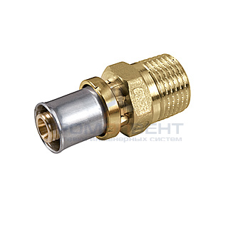 Переход на наружную резьбу Giacomini RM107 - 20x2.0 x 1/2" (прессовой, для металлопластиковых труб)