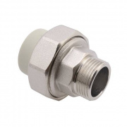 Переход на наружную резьбу разъемный FV-Plast - 25 x 3/4" (для полипропиленовых труб, цвет серый)