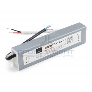 03-104 Блок питания 12В, (СТ), 60Вт, импульсный, IP67, 170-264В, 5А, алюм., сереб., 195*40*22мм.