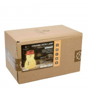 18-115 Светильник декоративный, настольный, "Новогодний", керамический, Е14 25Вт, 220В, размер: 15*15*24 см.