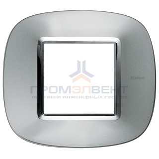 Рамка 1-ая горизонтальный монтаж Axolute Bticino Зеркальный алюминий