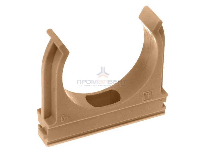 Крепёж-клипса для труб д16 под дерево (бук) [уп. 100шт]