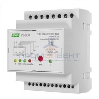 Реле контроля уровня жидкости PZ-830 16А, 3NO/NC, три контролируемых уровня
