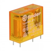 Миниатюрные PCB-реле Finder выводы 5мм, 1 контакт, 10A DC 24В AgCdO (+125°C) влагозащита